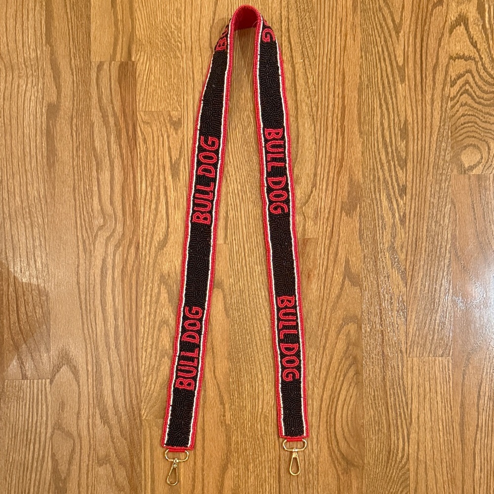 University of Georgia UGA Bulldog Beaded purse strap